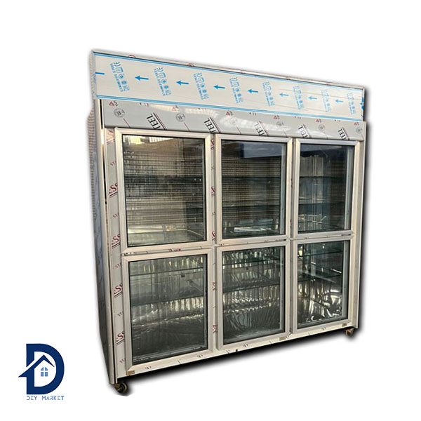 یخچال فروشگاهی شش درب دو طرف نما