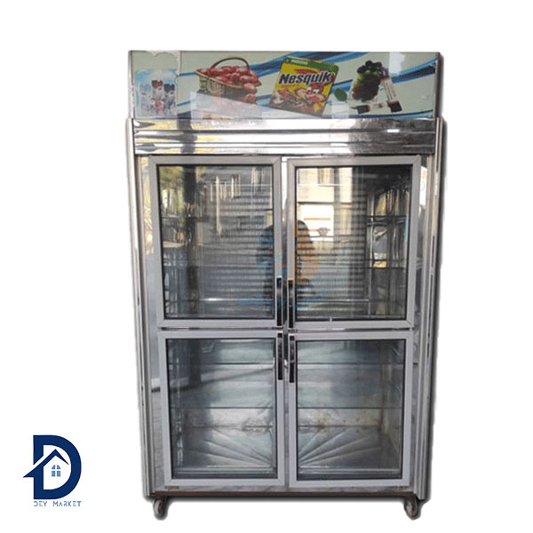 یخچال فروشگاهی چهار درب دو طرف نما