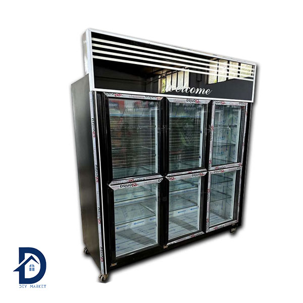 یخچال فروشگاهی شش درب یکطرف نما