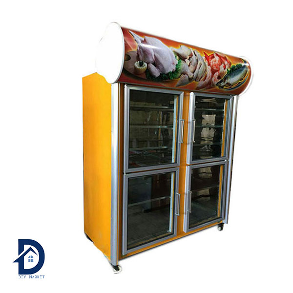 یخچال فروشگاهی چهار درب یکطرف نما
